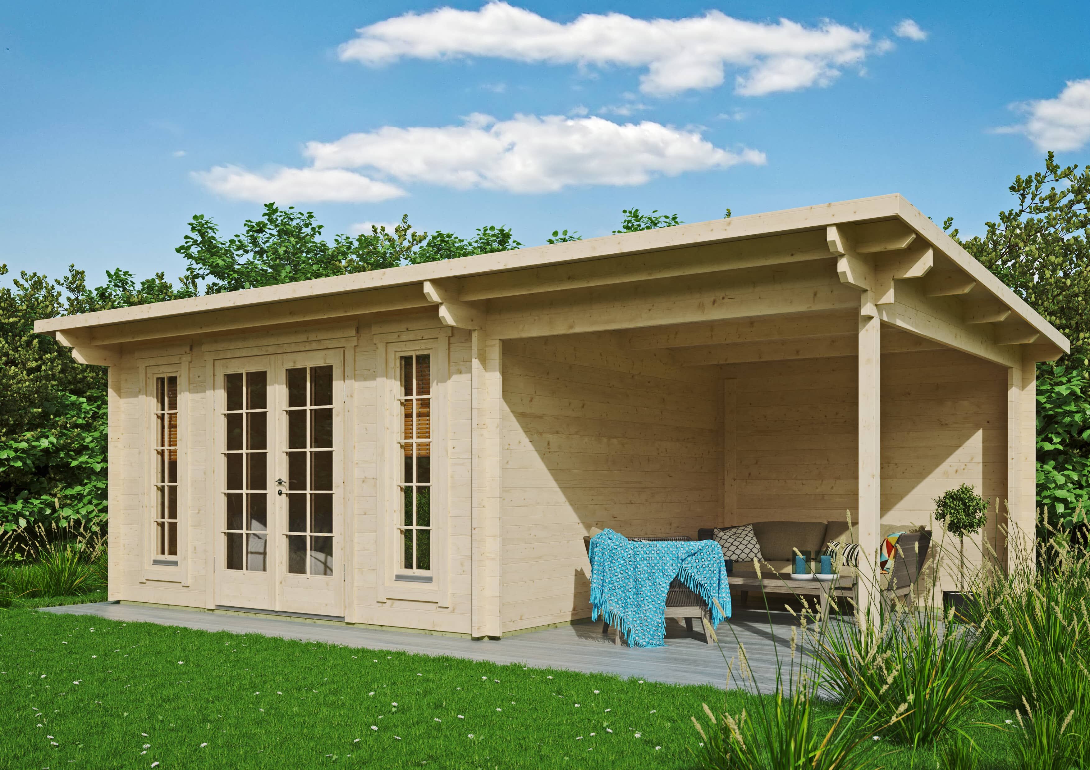 26 % billiger: Fjordholz Gartenhütte Modell Jacob 44 C mit Seitend 7x4m Unkategorisiert online kaufen