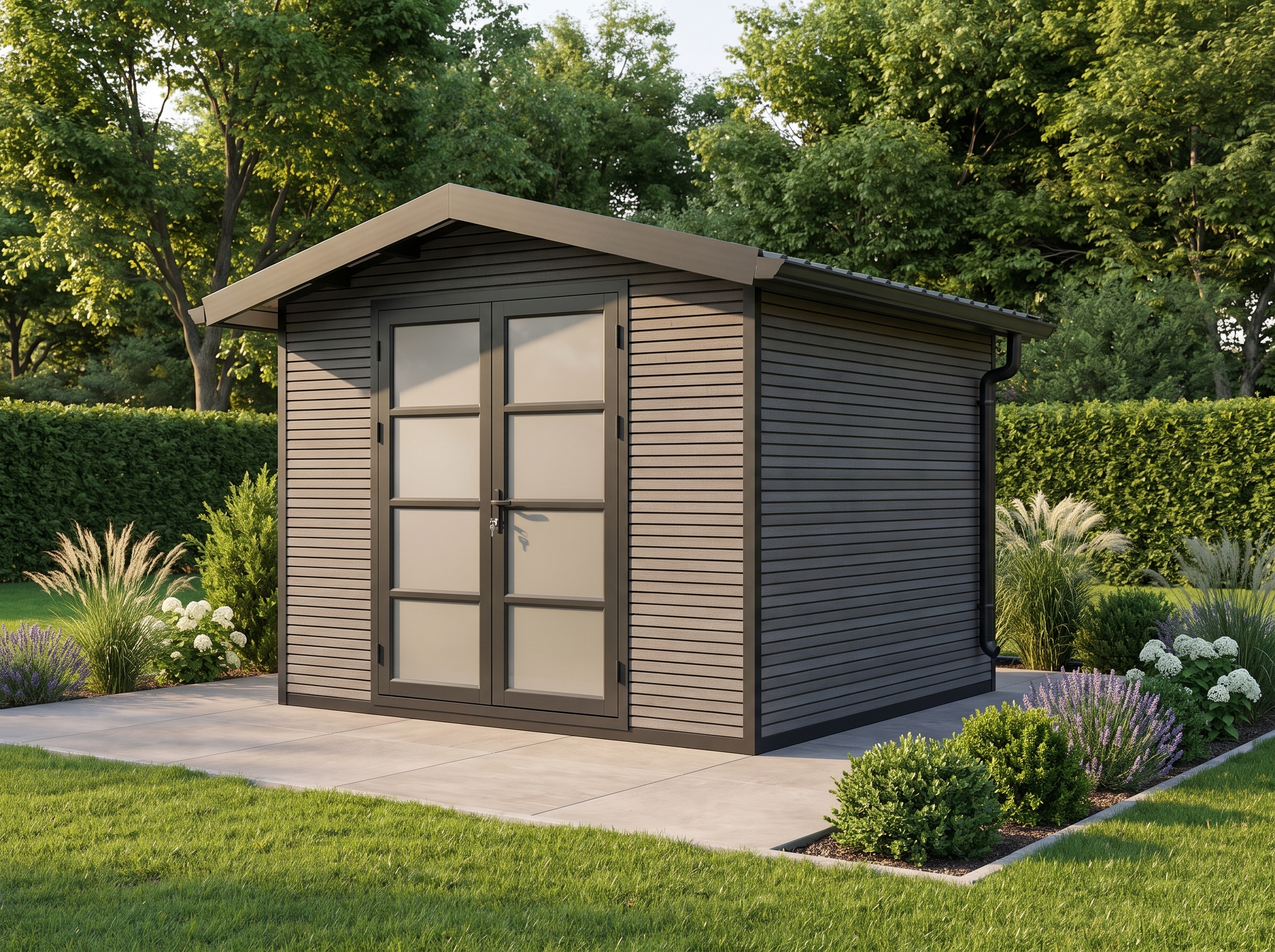 30 % billiger: WPC Gartenhütte Modell Apex 8,40 m² 4x2m Unkategorisiert online kaufen