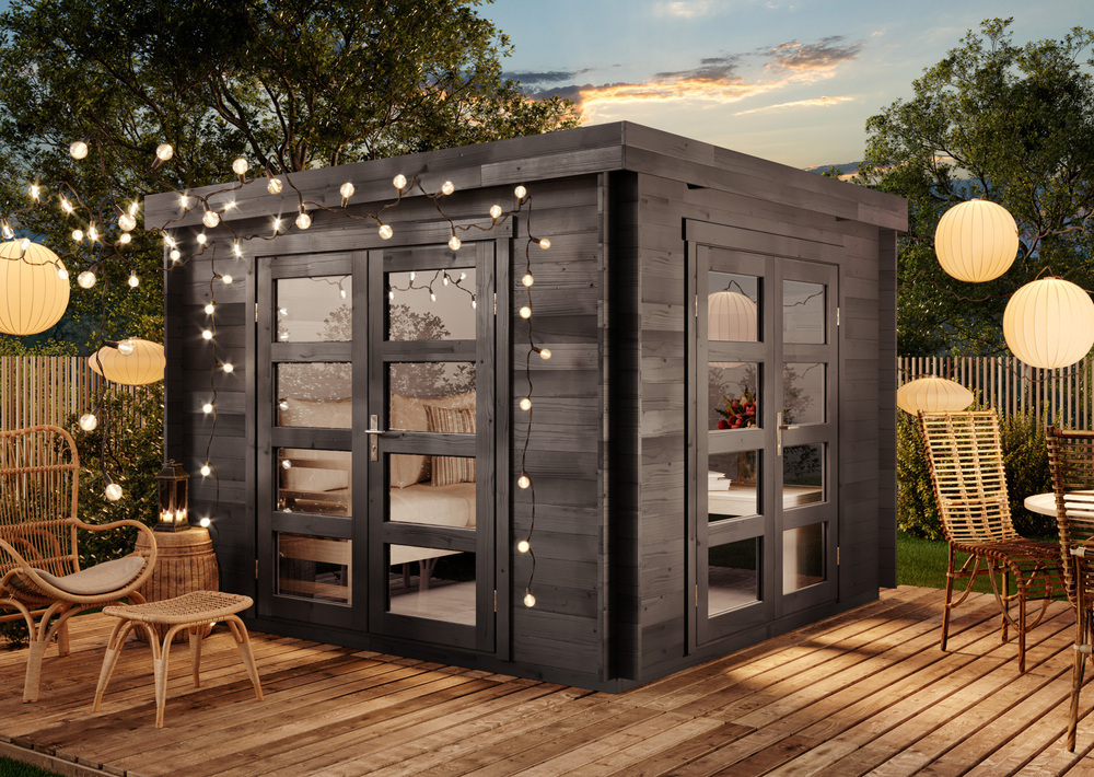 B-Ware Gartenhütte Paloma Beach - Anthrazit 0x0m Unkategorisiert online kaufen