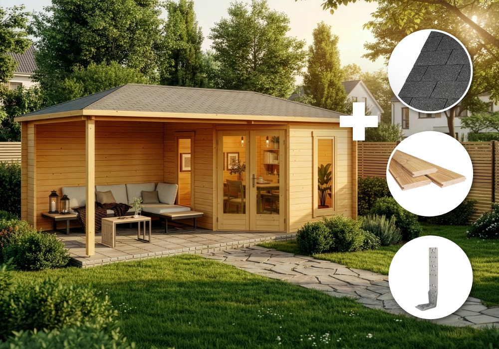 ECO Set - 5-Eck Gartenhütte Liwa - imprägniert 6x3m Unkategorisiert online kaufen ECO Set - 5-Eck Gartenhütte Liwa - imprägniert 6x3m Unkategorisiert online kaufen
