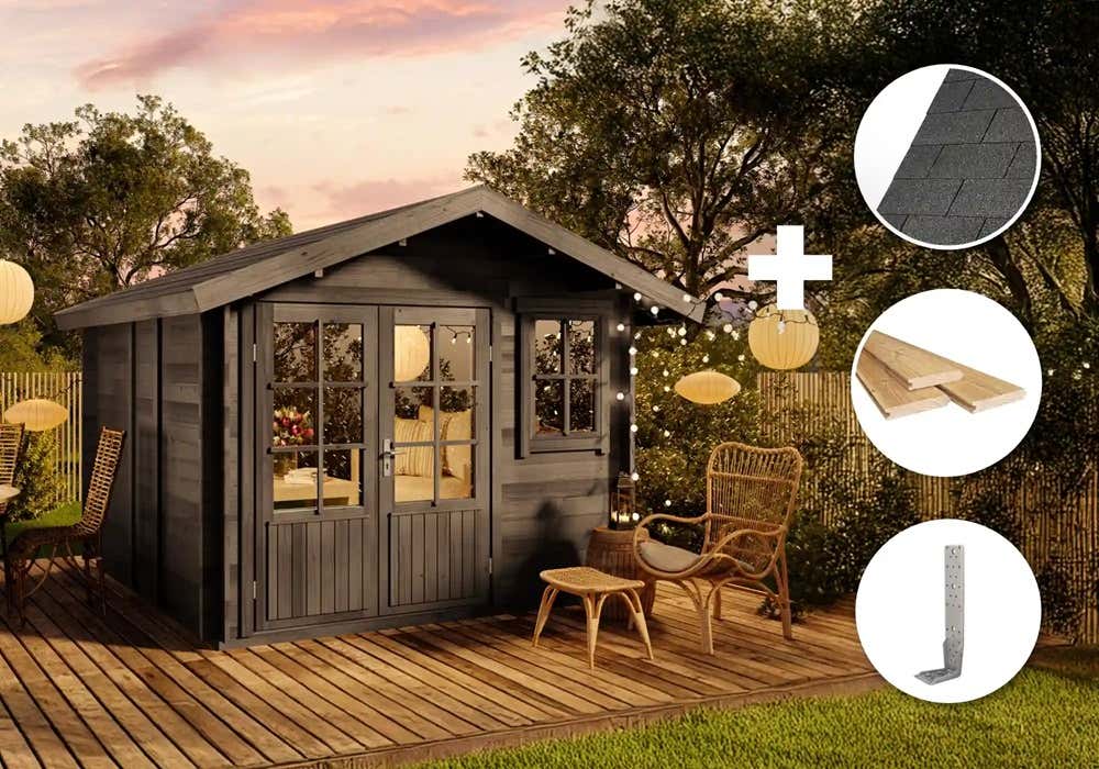 ECO Set - Gartenhütte Palermo - grau 3x3m Unkategorisiert online kaufen ECO Set - Gartenhütte Palermo - grau 3x3m Unkategorisiert online kaufen