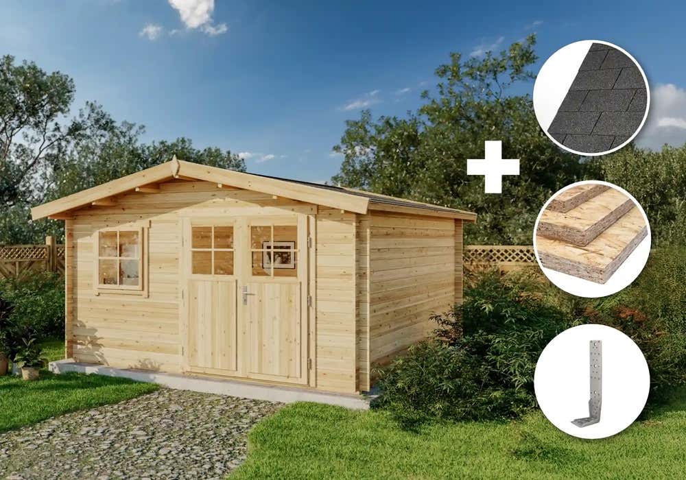 ECO Set - Gartenhütte Valeria - imprägniert 4x4m Unkategorisiert online kaufen