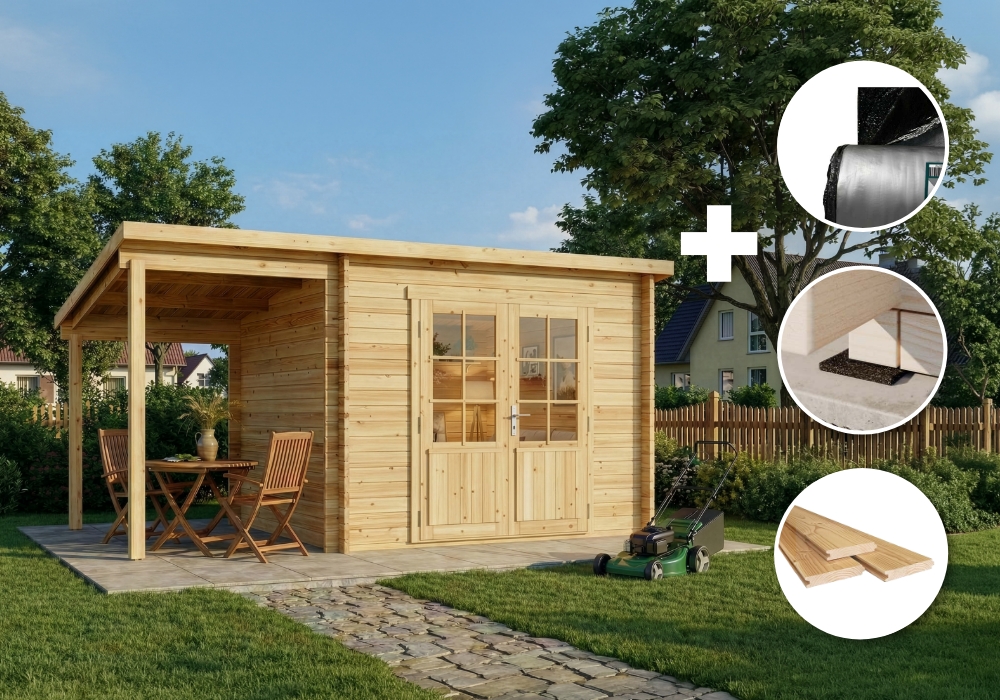 ECO Set - Pultdach Gartenhütte Maria mit Schleppdach 5x3m Unkategorisiert online kaufen ECO Set - Pultdach Gartenhütte Maria mit Schleppdach 5x3m Unkategorisiert online kaufen