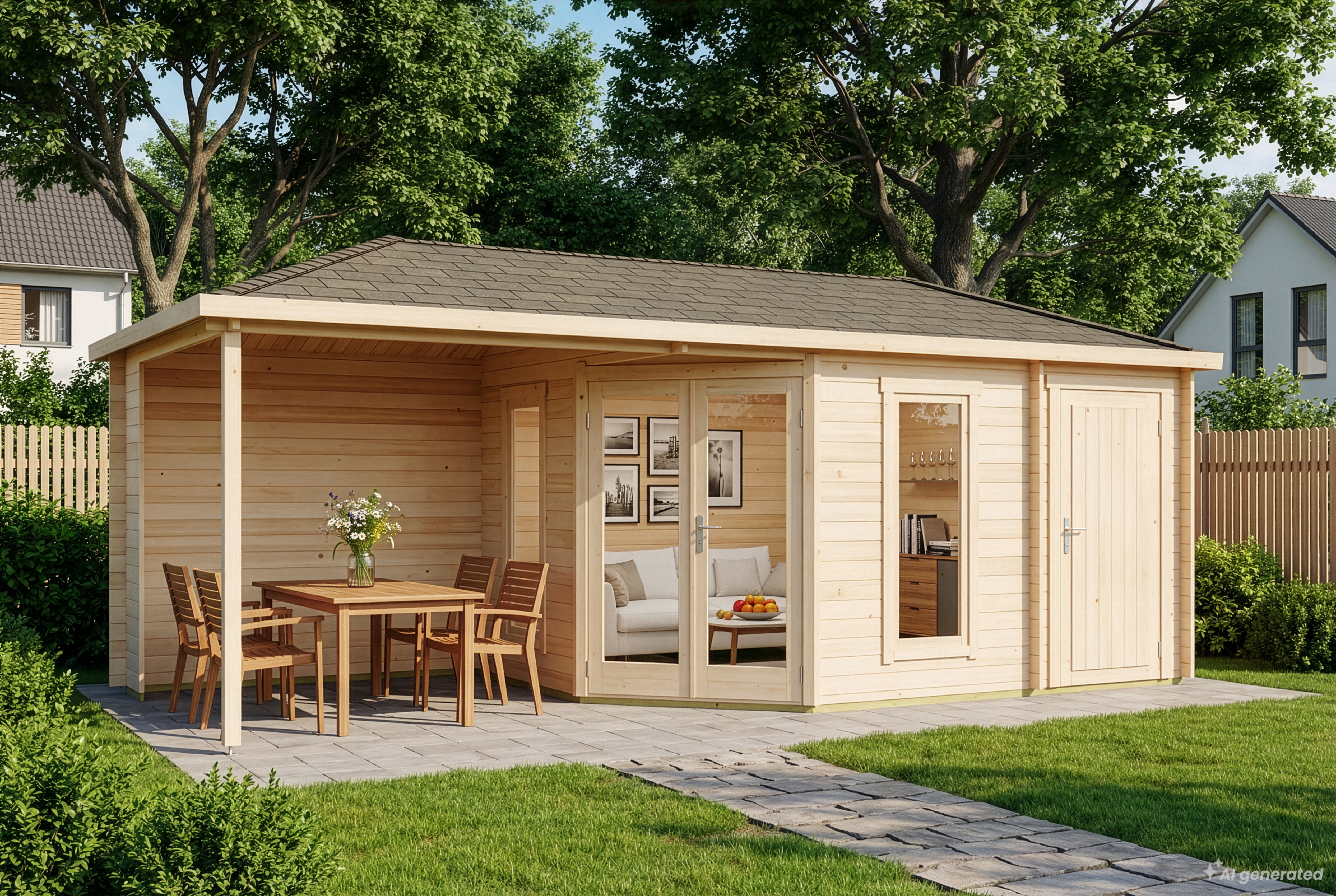 Gartenhütte Liwa mit Anbau 7x3m Unkategorisiert online kaufen Gartenhütte Liwa mit Anbau 7x3m Unkategorisiert online kaufen