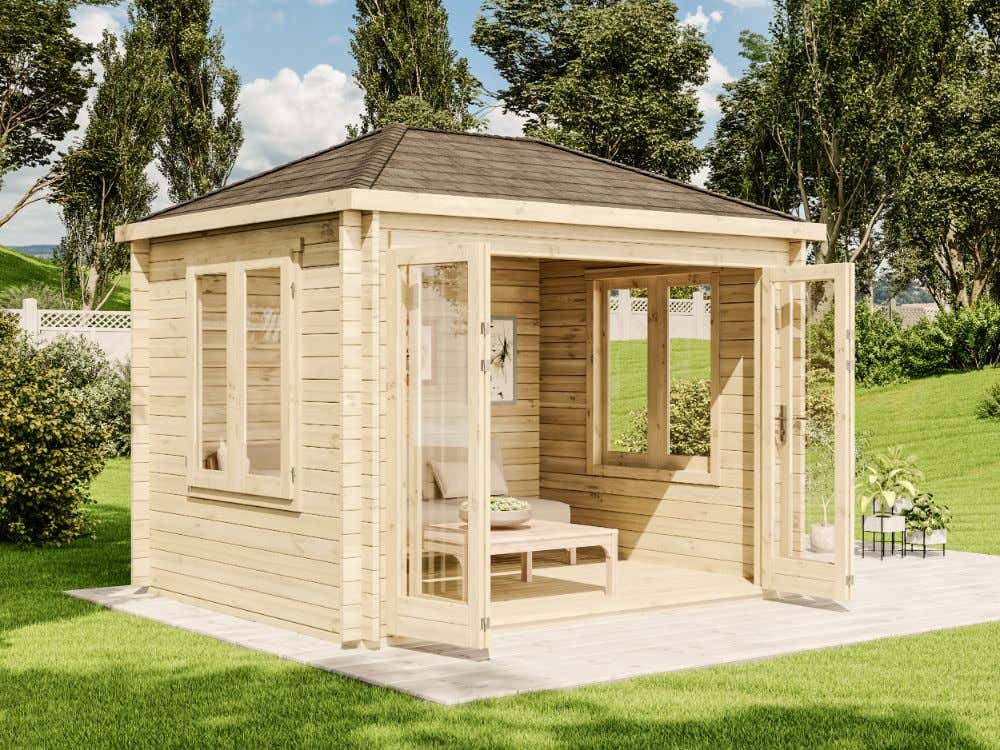 Gartenhütte Summertime mit großer Falttür 3x3m Unkategorisiert online kaufen