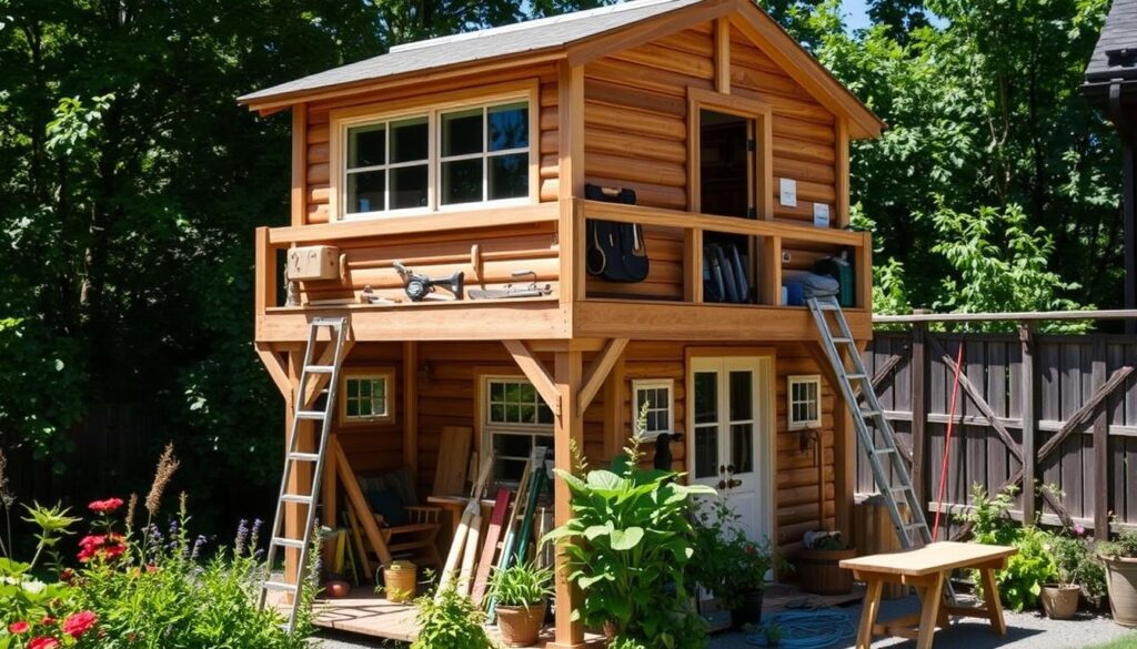 Gartenhauswartung Holzkonstruktion