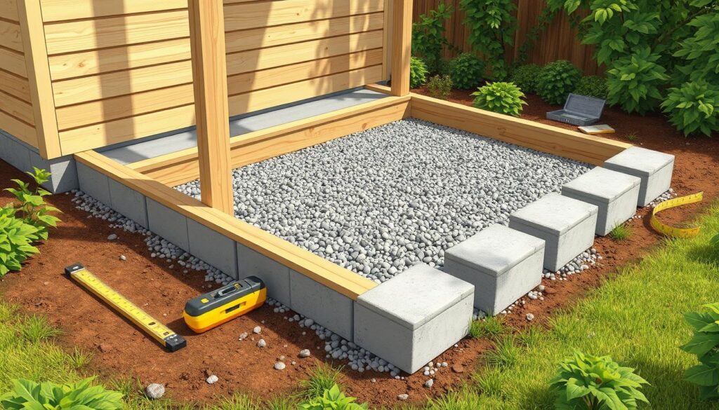 Gartenhütte Fundament Aufbau