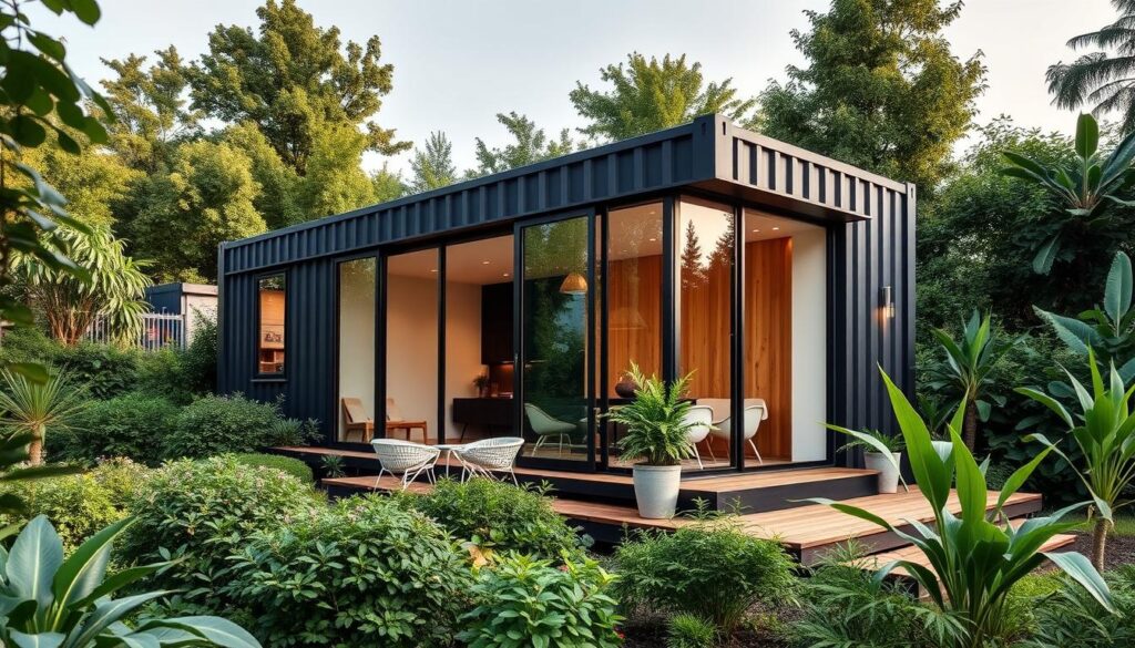 Modernes Containerhaus im Garten Modernes Containerhaus im Garten