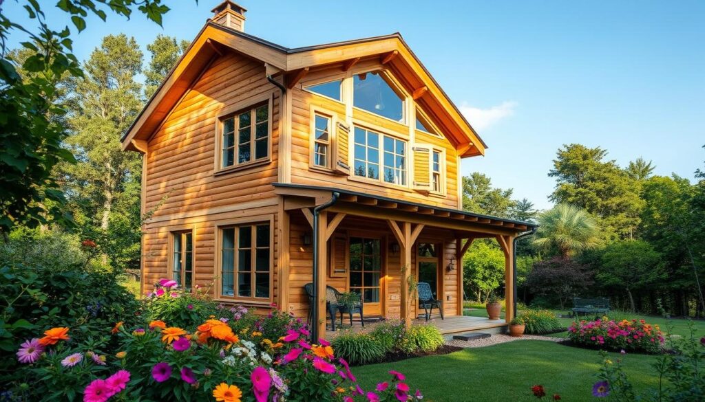 Zweigeschossiges Fjordholz Gartenhaus Zweigeschossiges Fjordholz Gartenhaus