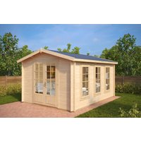 Gartenhütte “Eva B” 3x4m | Kleines Gartenhütte mit Satteldach aus Holz | 3x4m großes Gartenhütte aus Holz | Mini-Gartenhütte aus Holz