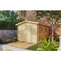 Geräteschuppen “Eva F” 3x4m | Geräteschuppen aus Holz selber bauen | Gerätehaus | Günstiges Gartenhütte mit Holzschuppen