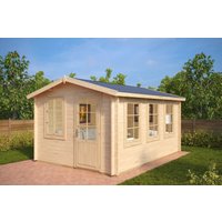 Mini Gartenhütte “Eva C” 3x4m | Kleines Gartenhütte mit Satteldach aus Holz | 3x4m großes Gartenhütte aus Holz
