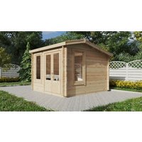 Kleines Gartenhütte “Mini-Gartenbüro 1” 3x3m | Kleines Gartenhütte 3x3m | Mini-Gartenhütte aus Holz | Kleines Gartenhütte einrichten