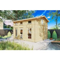 Gartenhütte mit Schlafboden “Bruno 1” 5x4m | 4x5m großes Gartenhütte mit Schlafboden und Satteldach | Holzhaus