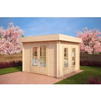 Kleines Gartenhütte mit großen Fenstern “Lucas B” 3x3m | Kleines Gartenhütte 3x3m | Kleines Gartenhütte aus Holz