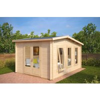 Gartenhütte “Eva X” 3x4m | Kleines Gartenhütte mit Home-Office | Gartenbüro mit Satteldach | 3x4m großes Gartenhütte aus Holz