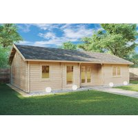 Blockhaus als Ferienhaus “Dune” 11x6m | Blockhaus als Ferienhaus kaufen | Blockbohlenhaus als Sommerhaus kaufen mit Schlafboden