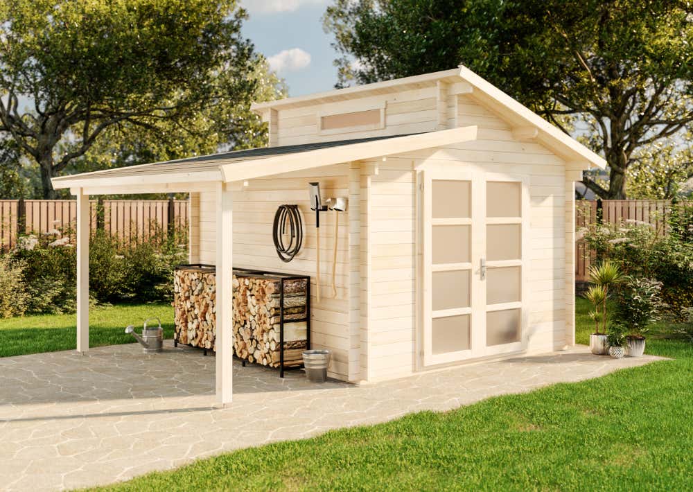 Gartenhütte Aktiva mit Schleppdach 5x4m