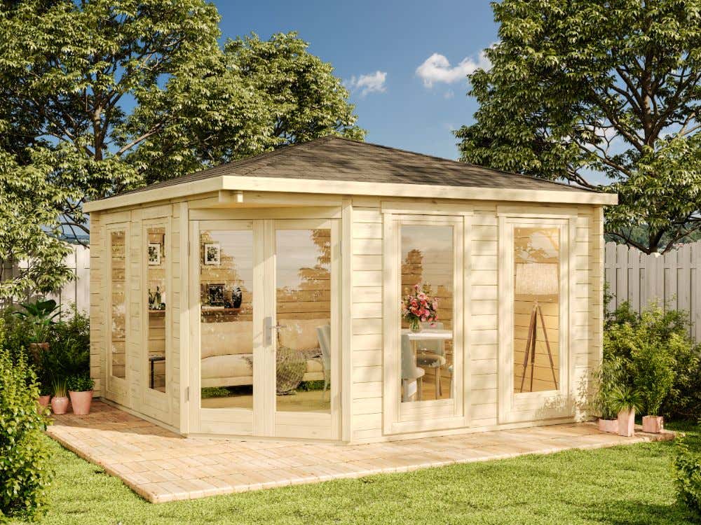 5-Eck Gartenhütte Maja 4x4m