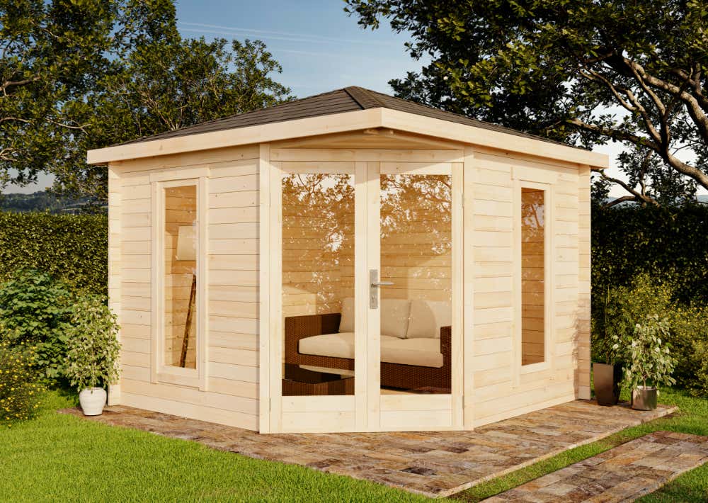 5-Eck Gartenhütte Liwa Compact 3x3m