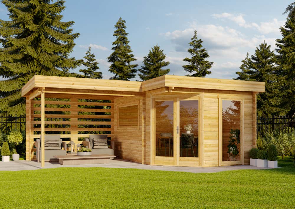 5-Eck Gartenhütte Pepe Optima 6x5m