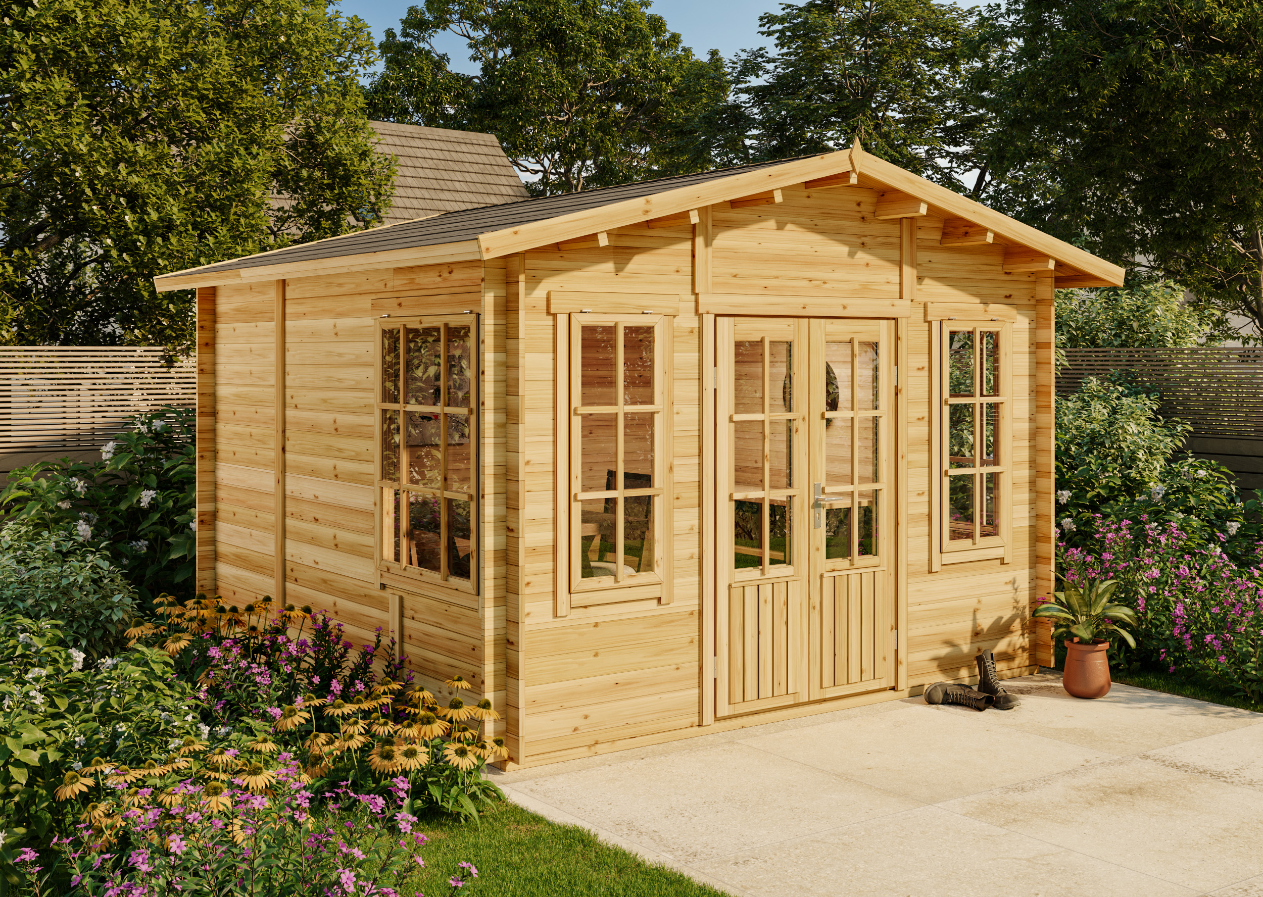 Gartenhütte Gabriela-28 350 x 350 cm 4x4m