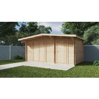 Doppel-Geräteschuppen “Typ A” 5x3m | Geräteschuppen aus Holz | Gerätehaus selber bauen | Holzschuppen im Garten mit Schuppen