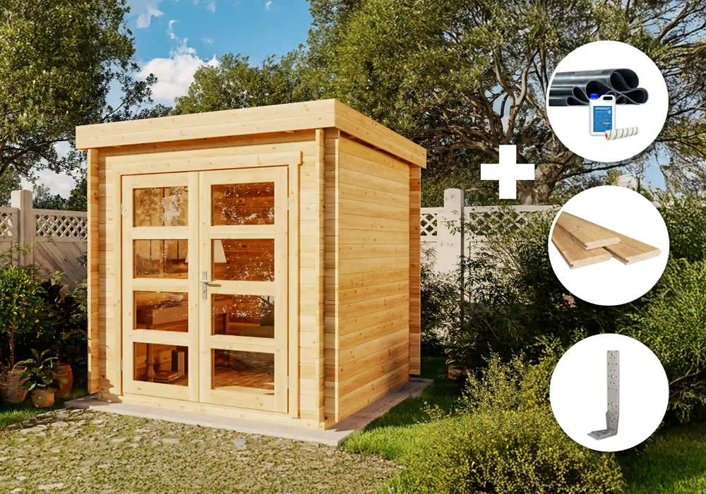 ECO Set - Gartenhütte Paloma Petit 2x2m