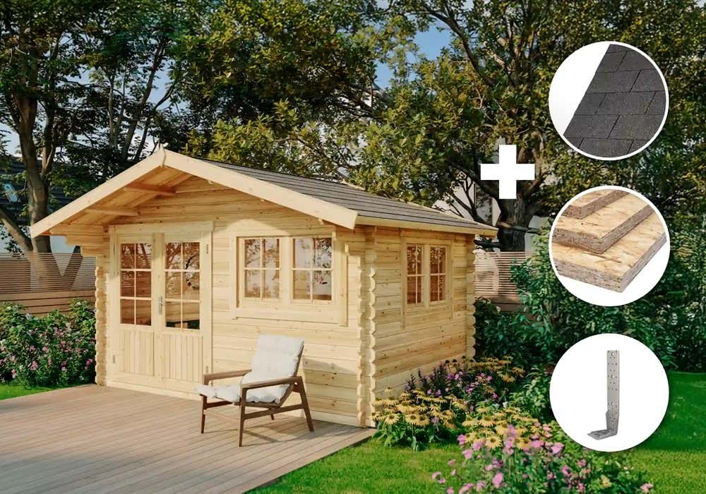 ECO Set - Gartenhütte Gabriel 400 x 300 cm 4x3m