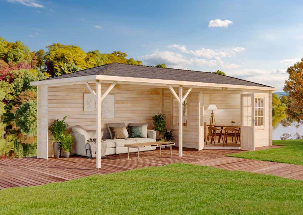 Gartenhütte Mississippi 8x3m