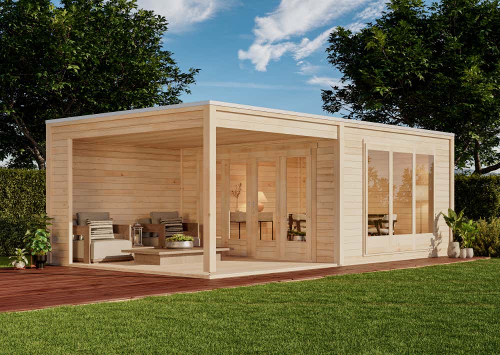 Design Gartenhütte Cubus Plus 7x4m