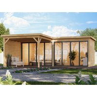 26 % billiger: Fjordholz Gartenhütte Modell Office IsoSlide 9 VD 6x3m