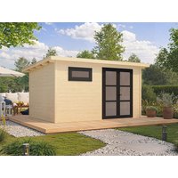25 % billiger: Fjordholz Gartenhütte Modell Alu Line 28-D 4x3m