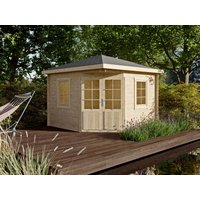 26 % billiger: Fjordholz 5-Eck Gartenhütte Modell Evelyn 3A / natu 3x3m
