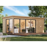 26 % billiger: Fjordholz Gartenhütte Modell Office IsoSlide 7 6x3m