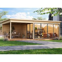 26 % billiger: Fjordholz Gartenhütte Modell Office IsoSlide 4 SD 7x4m