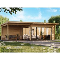 26 % billiger: Fjordholz Gartenhütte Modell Office IsoSlide 10 SD 8x5m