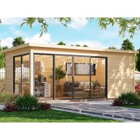 26 % billiger: Fjordholz Gartenhütte Modell Office IsoSlide 5 6x3m