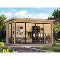 26 % billiger: Fjordholz Gartenhütte Modell Office IsoSlide 3 4x3m