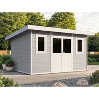 30 % billiger: WPC Gartenhütte Modell Nexo White 11,28 m² 4x3m