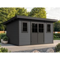 30 % billiger: WPC Gartenhütte Modell Style DeLuxe 11,28 m² 4x3m