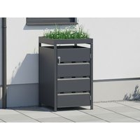26 % billiger: StarLine 1er Mülltonnenbox Stabilo mit Pflanzdach