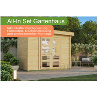All-In Gartenhütte mit Flachdach 300 x 200 cm / Chr 3x2m