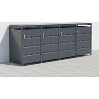 25 % billiger: StarLine 4er Mülltonnenbox Modell Stabilo 240 l
