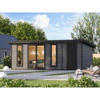 26 % billiger: WPC Gartenhütte Modell Panorama 2-Raum 6x3m