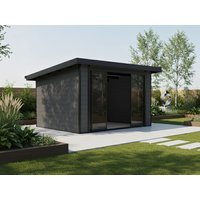 30 % billiger: WPC Gartenhütte Modell Sunshine Slide 12 m² 4x3m