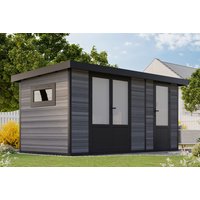 26 % billiger: WPC Gartenhütte Modell Style DeLuxe 2-Raum 8,0 m² 4x2m