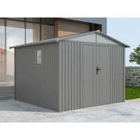 42 % billiger: Metall Gerätehaus Modell Trend 7,56 m² Alu Grau 3x2m