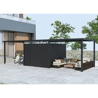 38 % billiger: Metall Gerätehaus Modell Style 7,56 m² Spar-Set-3 4x2m