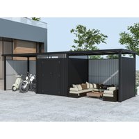 33 % billiger: Metall Gerätehaus Modell Style 4,45 m² Spar-Set 4 3x2m